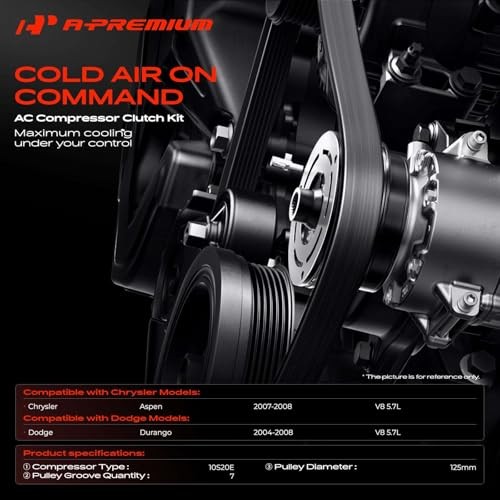 Air Conditioner AC Compressor Clutch Kit Compatible with Dodge Durango 2004