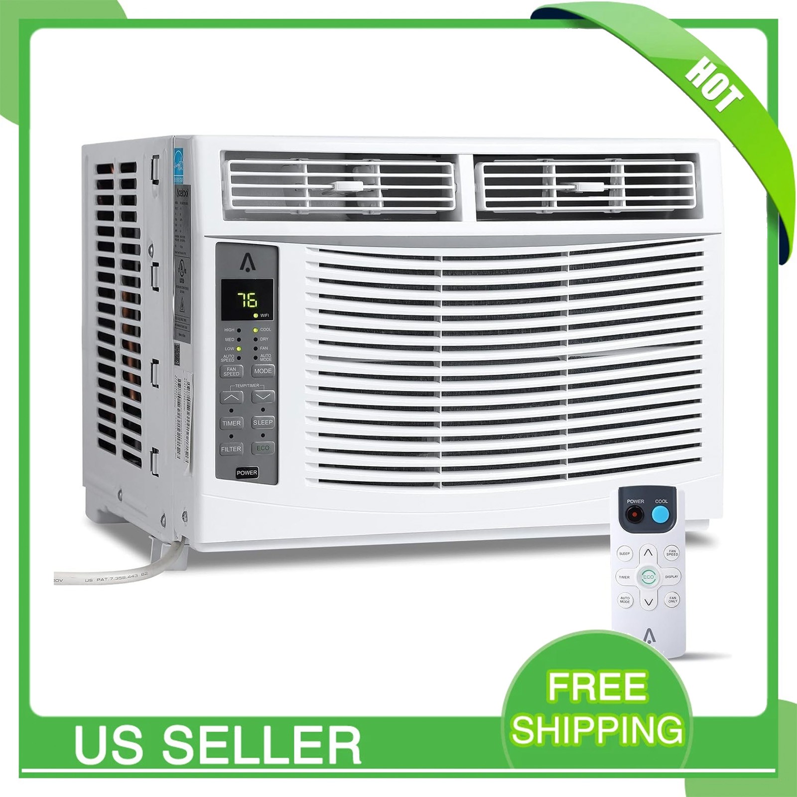 Efficient Cooling Comfort Smart 6000 BTU Window Air Conditioner WiFi Enabled