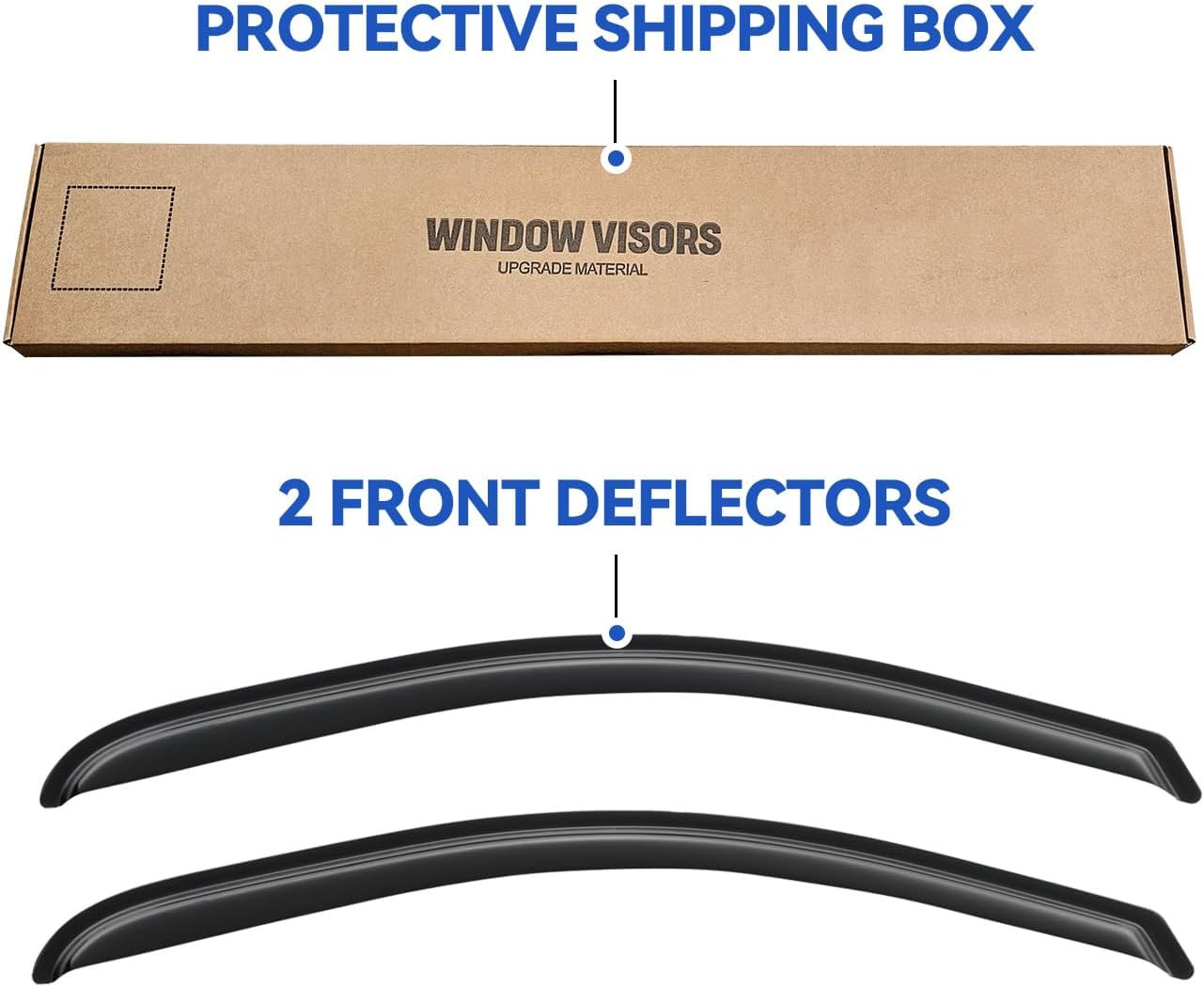 Window Visors Rain Guards for 2014-2018 Chevy Silverado/Gmc Sierra 1500 Regular