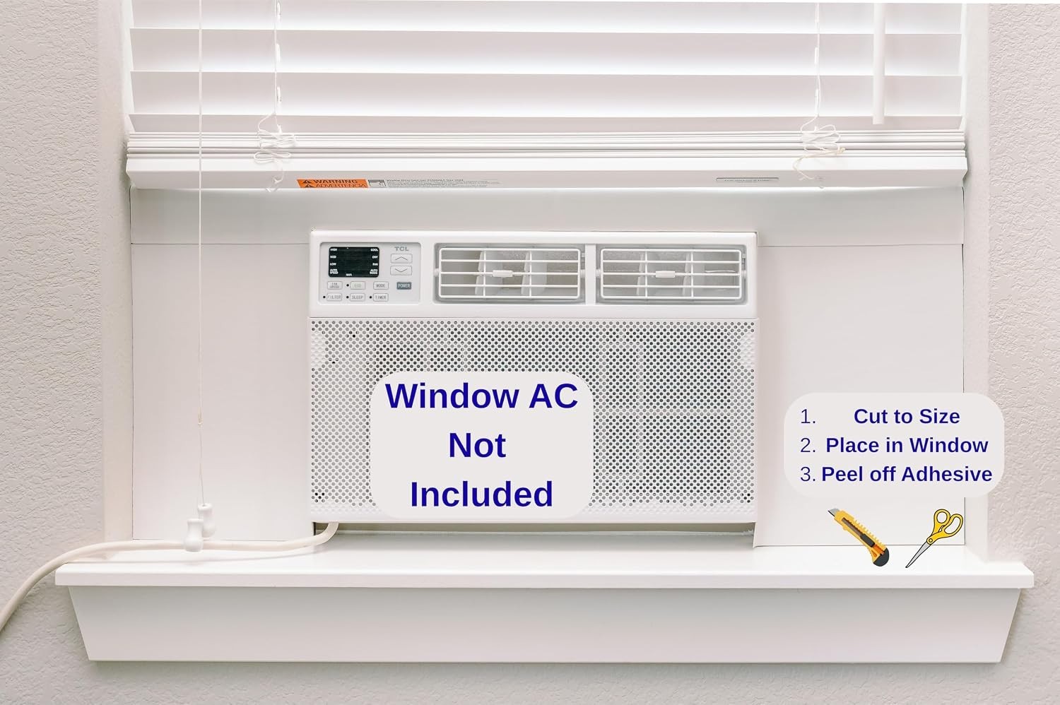 Surround Insulation Side Panels White for Window AC Unit Indoor Air Condition…