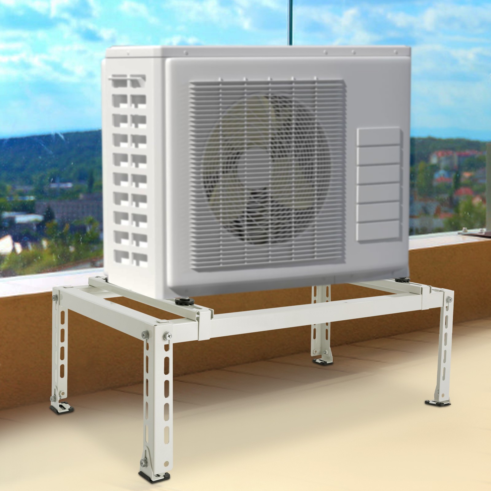 Universal Mounting AC bracket,35.43×19.69×11.81&Prime; Air Conditioner Stand Adjustabl
