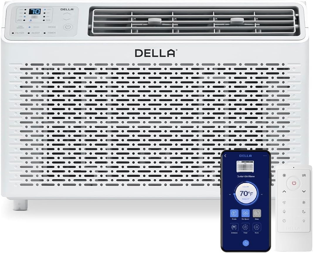 12000 BTU Smart Window Air Conditioner, Works with Alexa and Wifi, Cools up to 5