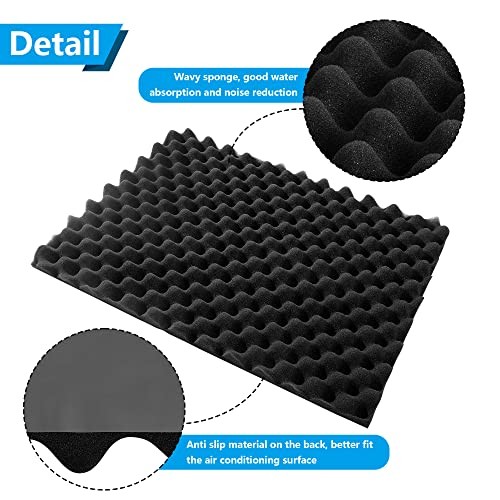23.6&Prime;x16.9&Prime; Air Conditioner Drip Cushion, Window Removable Black-Wave-A