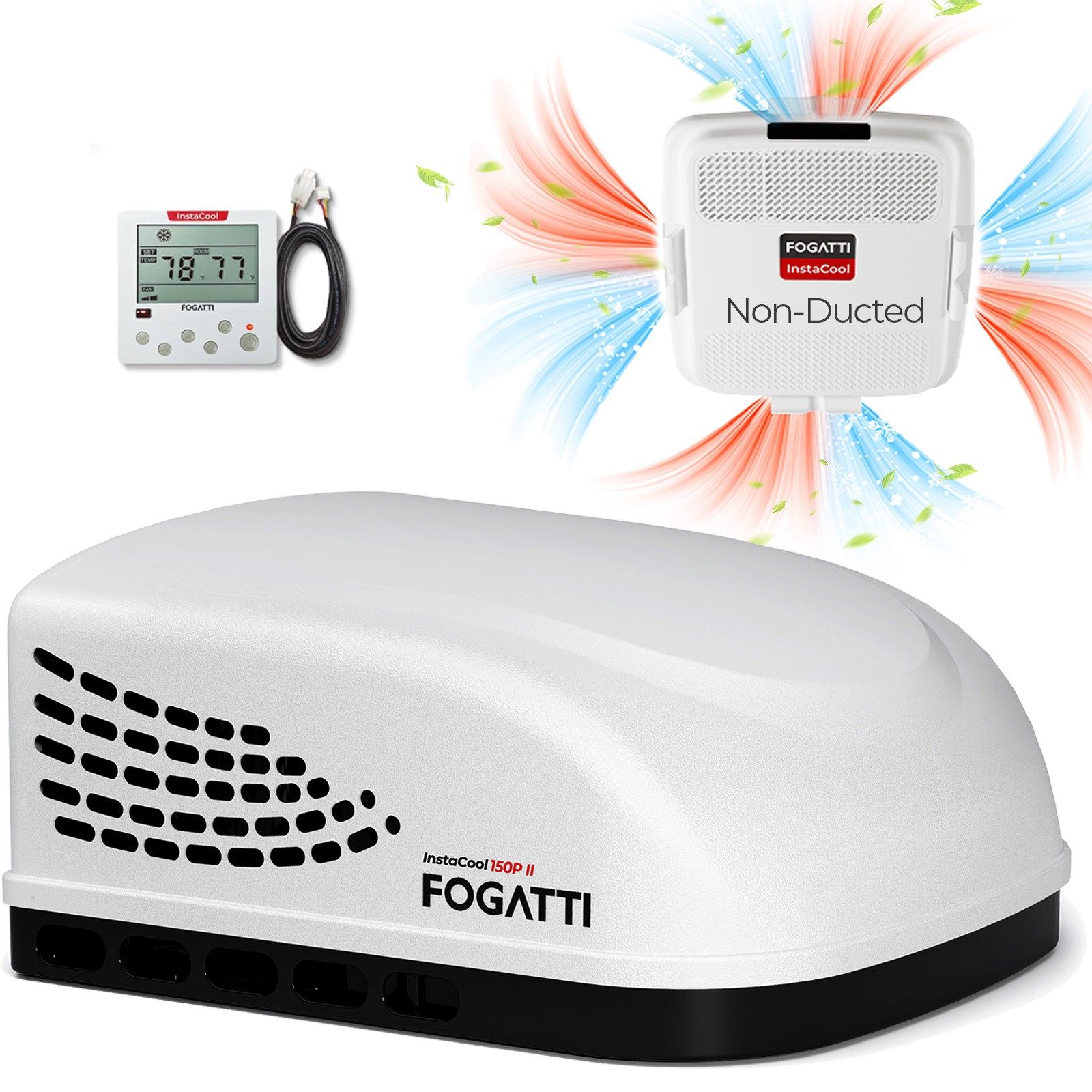 FOGATTI 6,500 BTU Camper Air Conditioner, 110V Portable Quiet AC for RV, Caravan