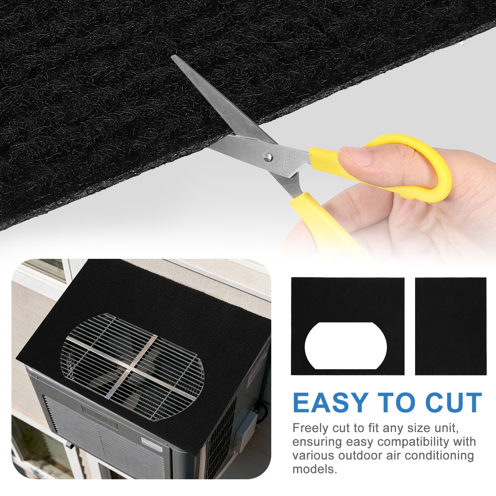 2Pcs Air Conditioner Drip Cushion 39&Prime;x16&Prime;x5/32&Prime; Self-Adhesive AC Top Pad Brown