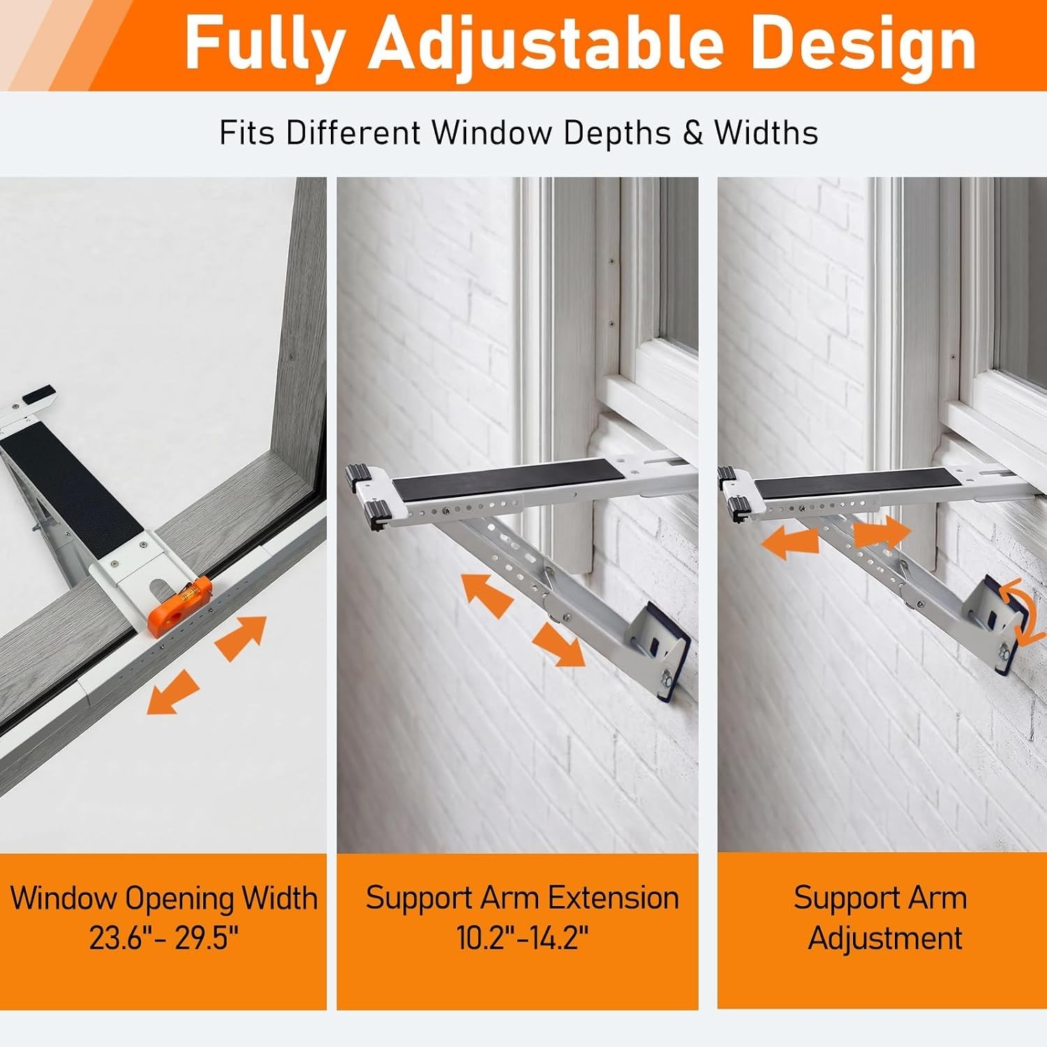 CAT SO RICH No Drill AC Bracket, Adjustable Single Arm Supports up to 165lbs