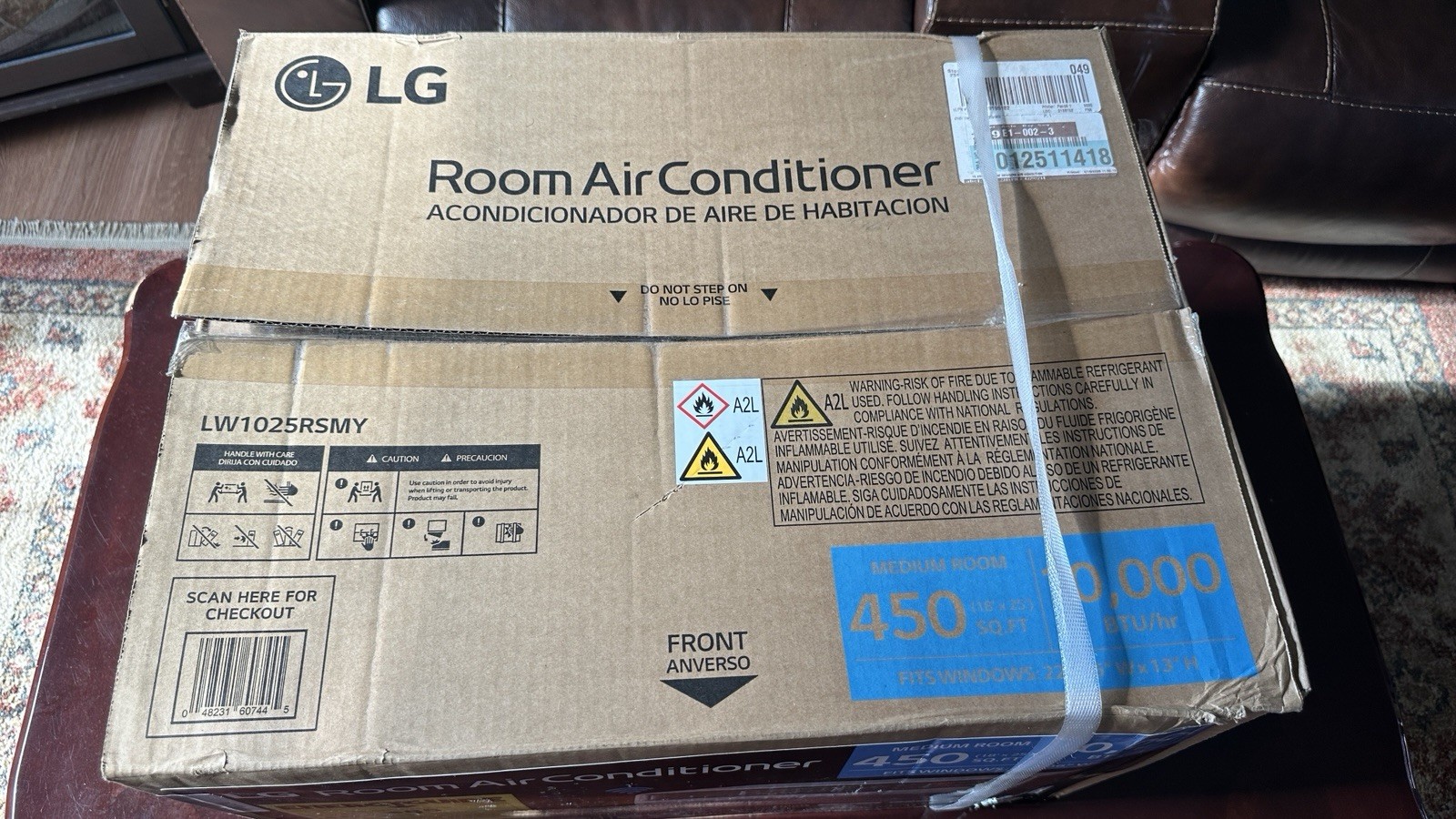 LG 10,000 BTU Window AC 115V Wi-Fi 8-Speed Remote Alexa/Google LW1025RSMY