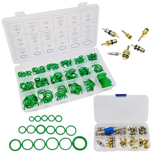 270PCS O-Ring Set + 49PCS Car Air Conditioner Valve Core Car A/C Repair Kit