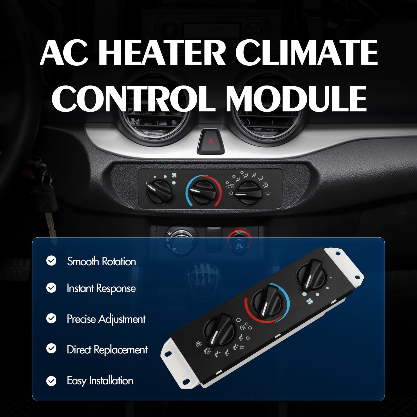 Front Climate Control Module (55037473AB) Black