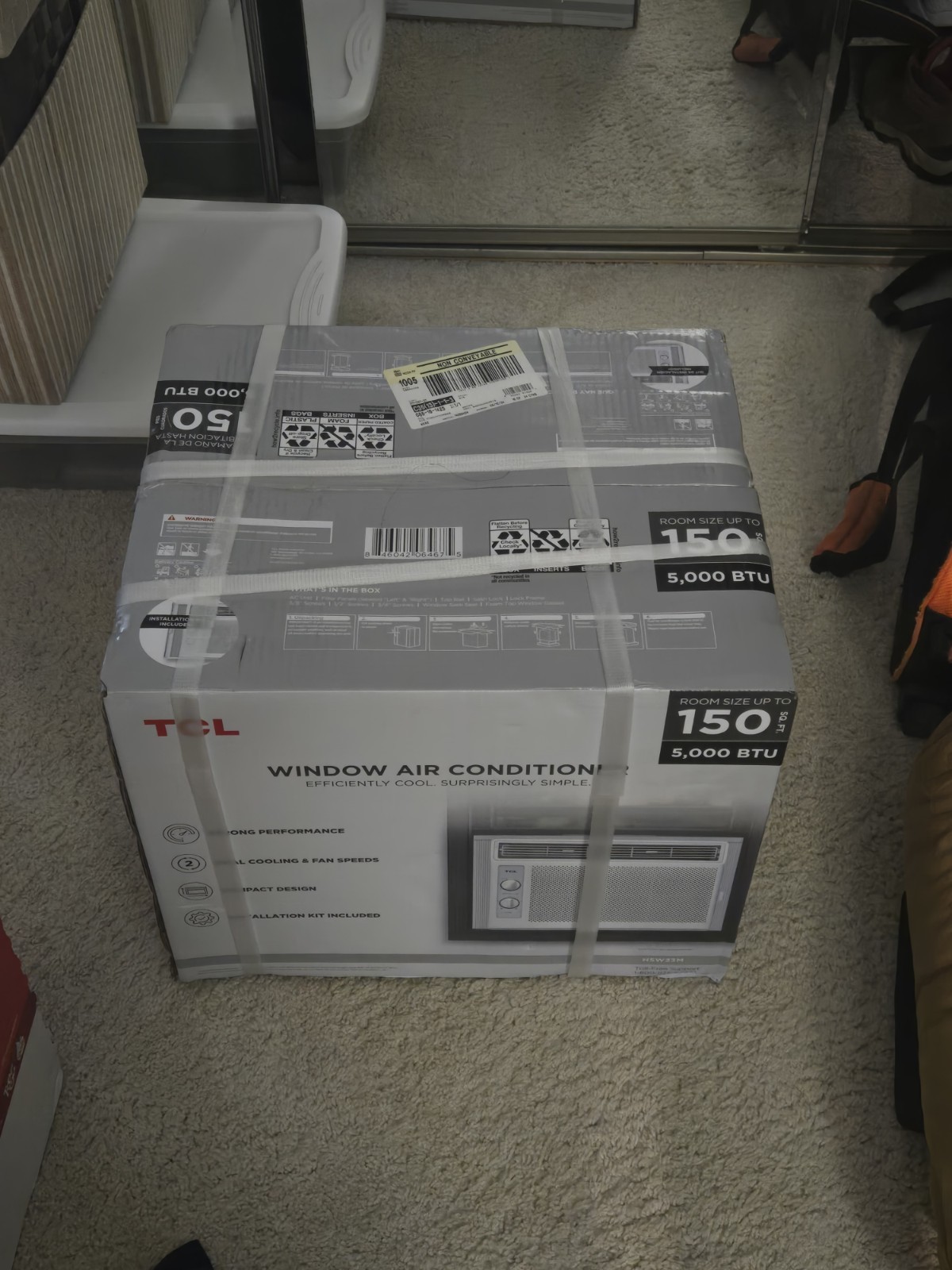 TCL H5W23W Window Air Conditioner 5000 BTU 150 SQ. Ft.
