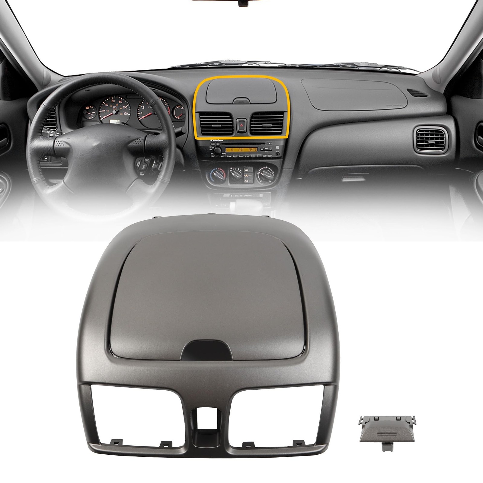 Dasbecan Grey Center Dash AC Outlet Air Vent Panel Compatible with 2000-2006 …