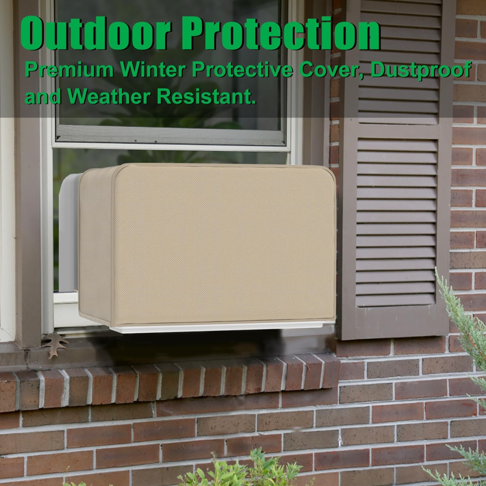 Heavy Duty Weatherproof Window AC Cover for 8,000-12,000 BTU Units – Fits U-Shap