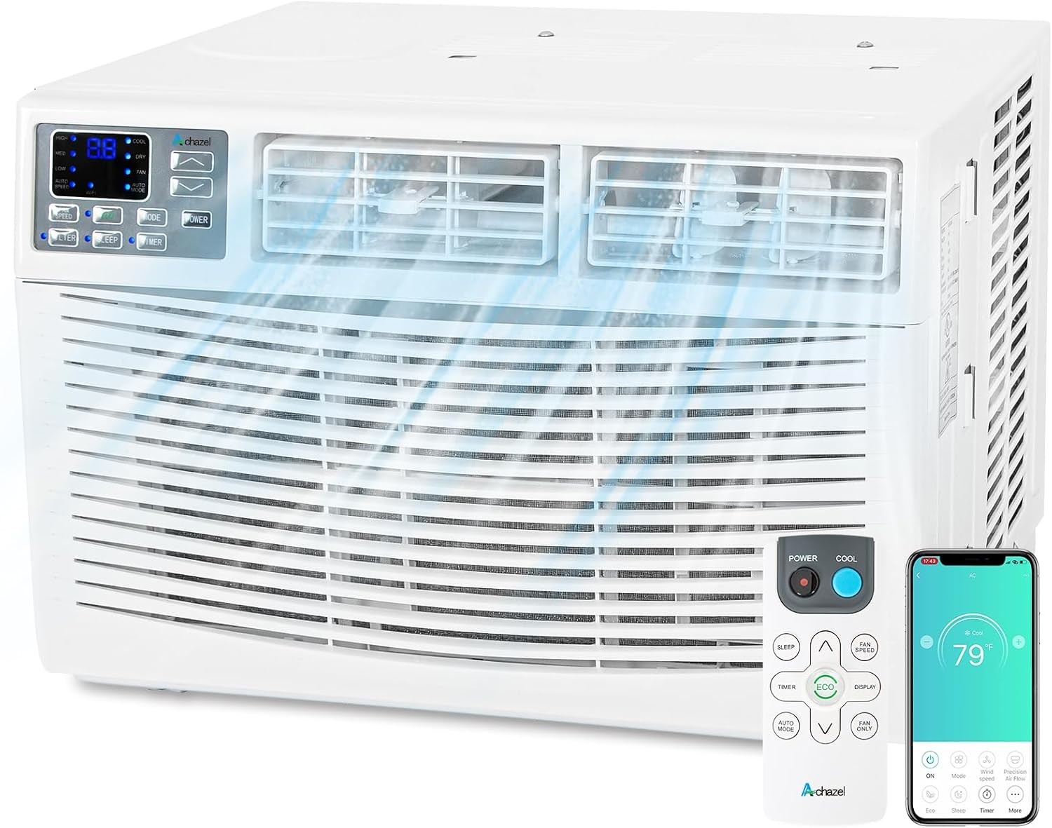 6000 BTU Window Air Conditioner W/ WiFi Smart Window AC Unit W/ Remote Energy