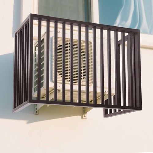 3Panel Aluminum Alloy Air Conditioner Outdoor Units Fence Protective Fence Cover