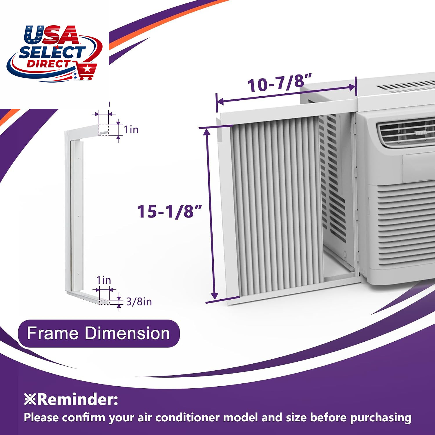 Window Air Conditioner Side Panels Insulation Kit Adjustable Filler