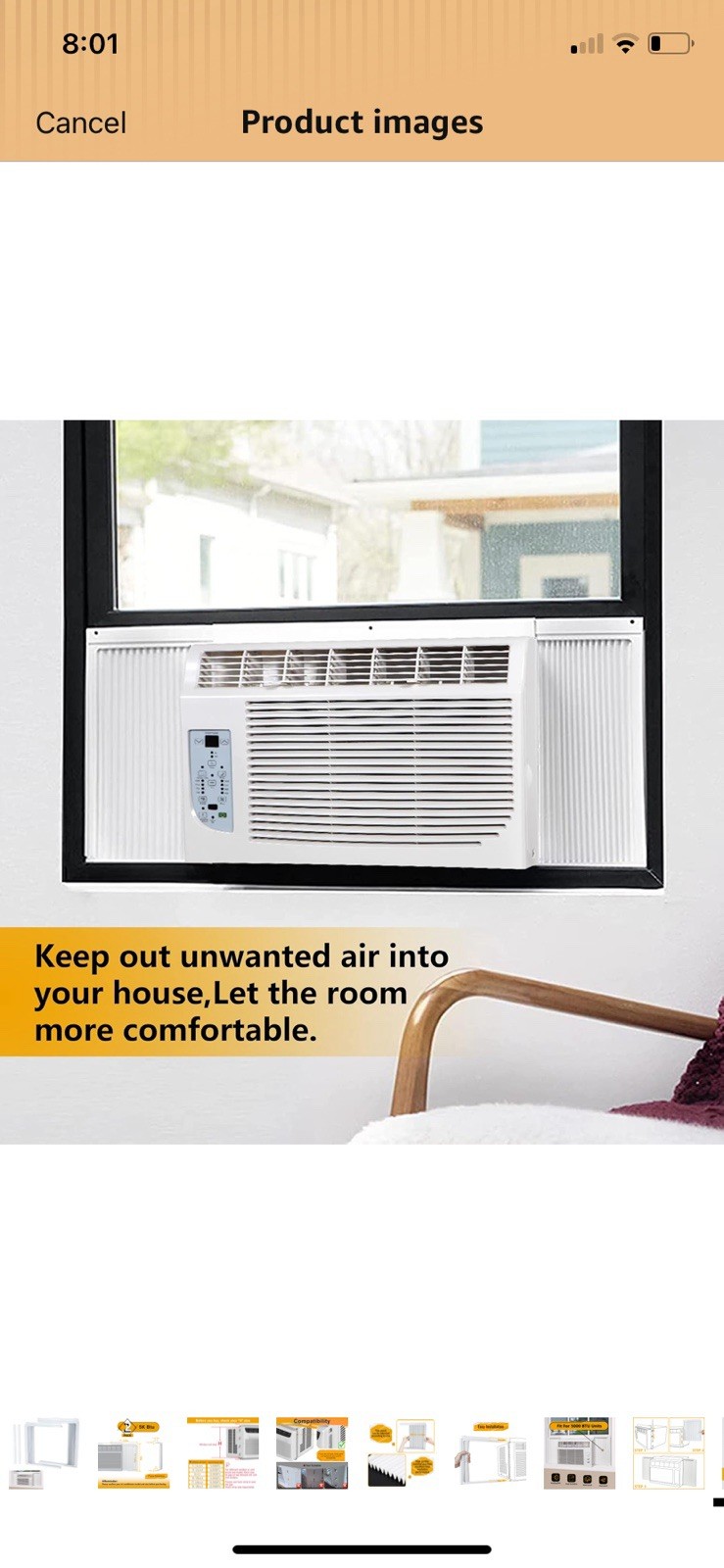 Window Air Conditioner Side Panel And Frame Set Fits 5000 BTU ( NWOB)