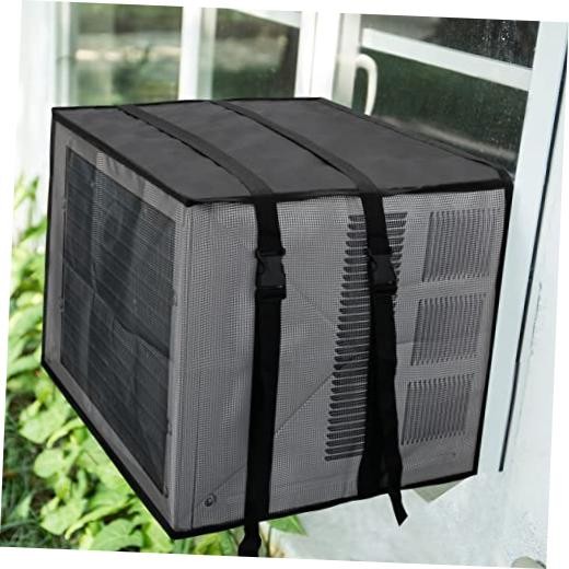 Newest Design Mesh Window Air Conditioner Cover Outdoor, 17Wx12Dx13H Black