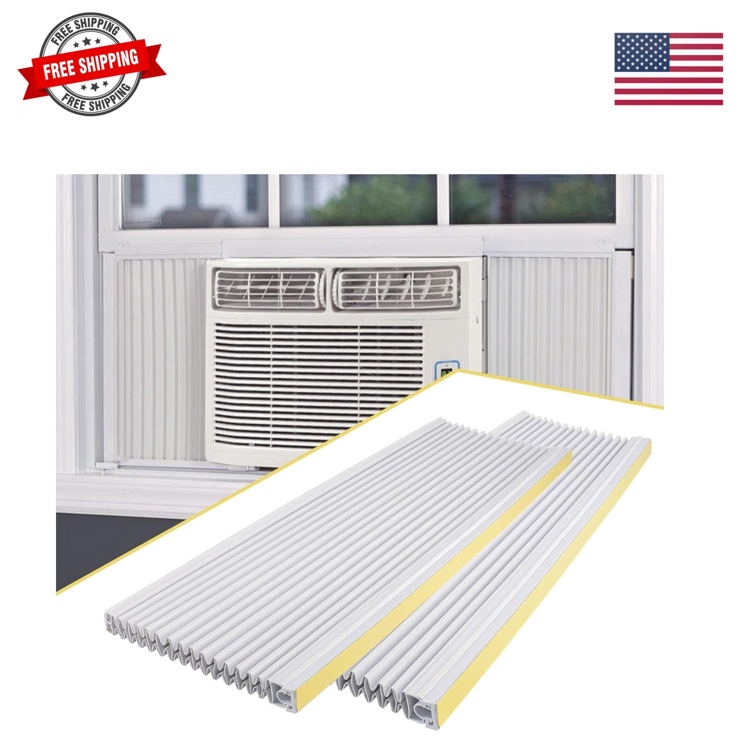 Air Conditioner Side Panel Kit for Window AC Units, Fits Up to 17&Prime; H x 10&Prime; W,…