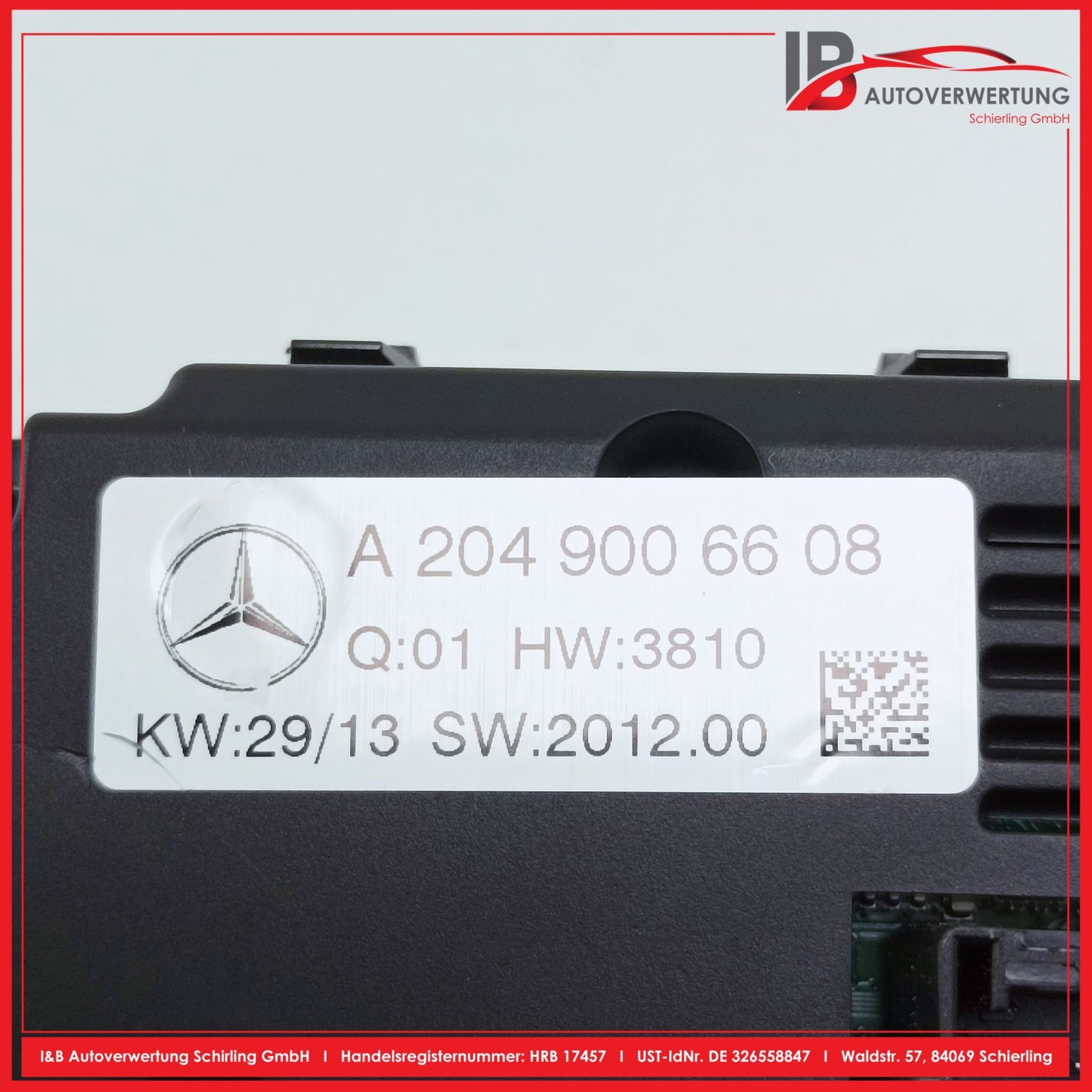 MERCEDES C CLASS W204 C180 CGI Heater Actuator Climate Control Panel A2049006608