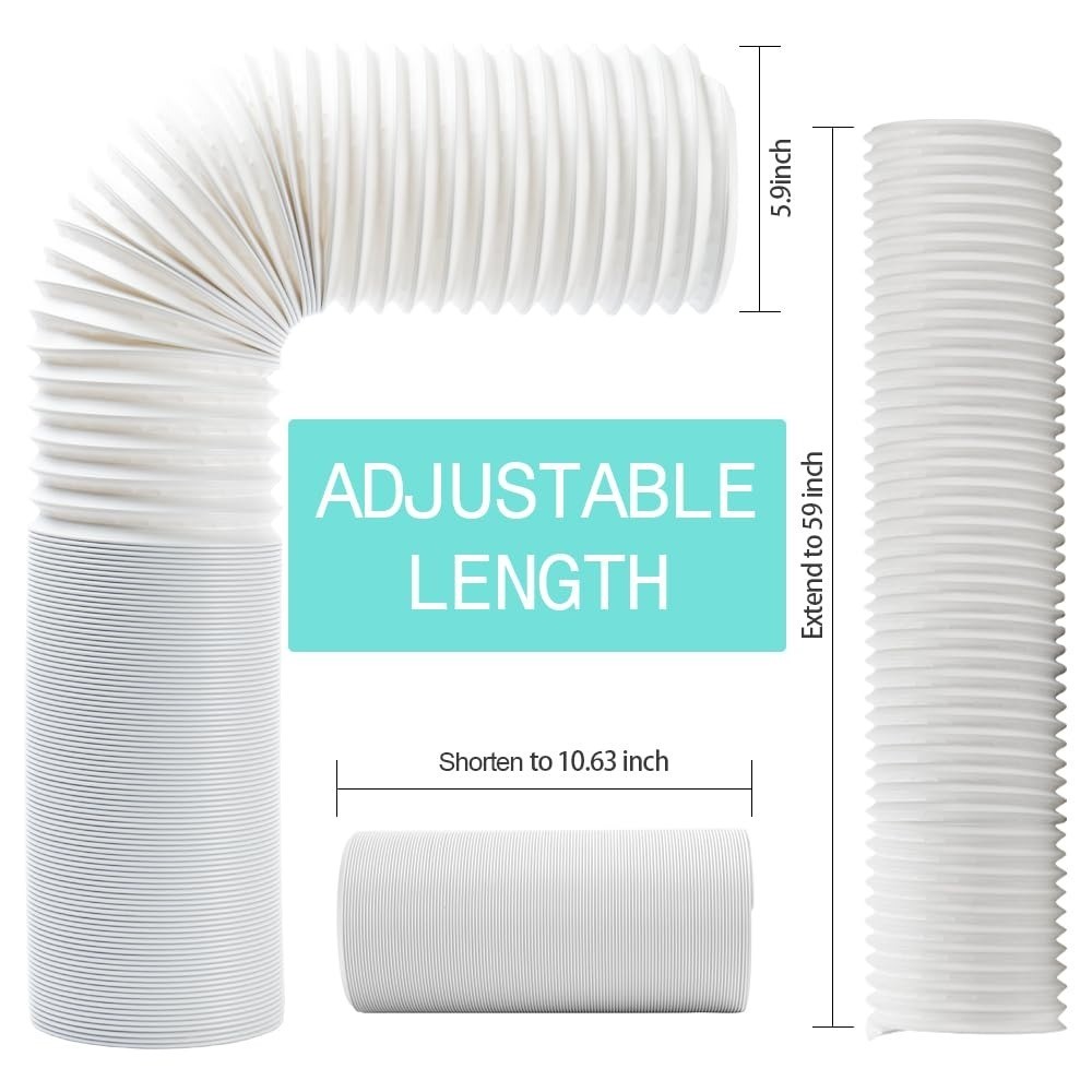 KLOLKUTTA Portable AC Window Vent Kit with 5.9&Prime; Exhaust Hose