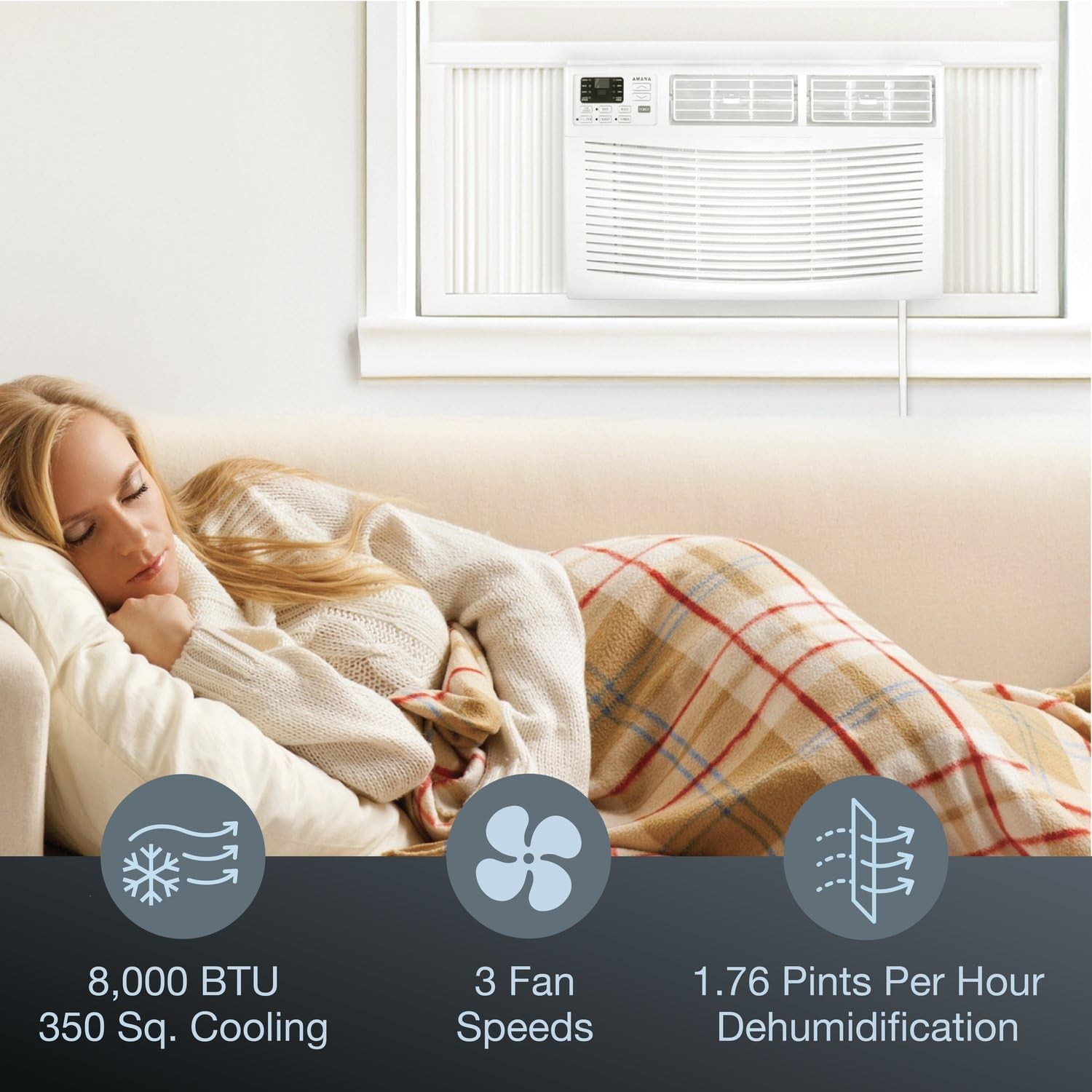 Amana 8,000 BTU Window Air Conditioner with Dehumidifier 115V