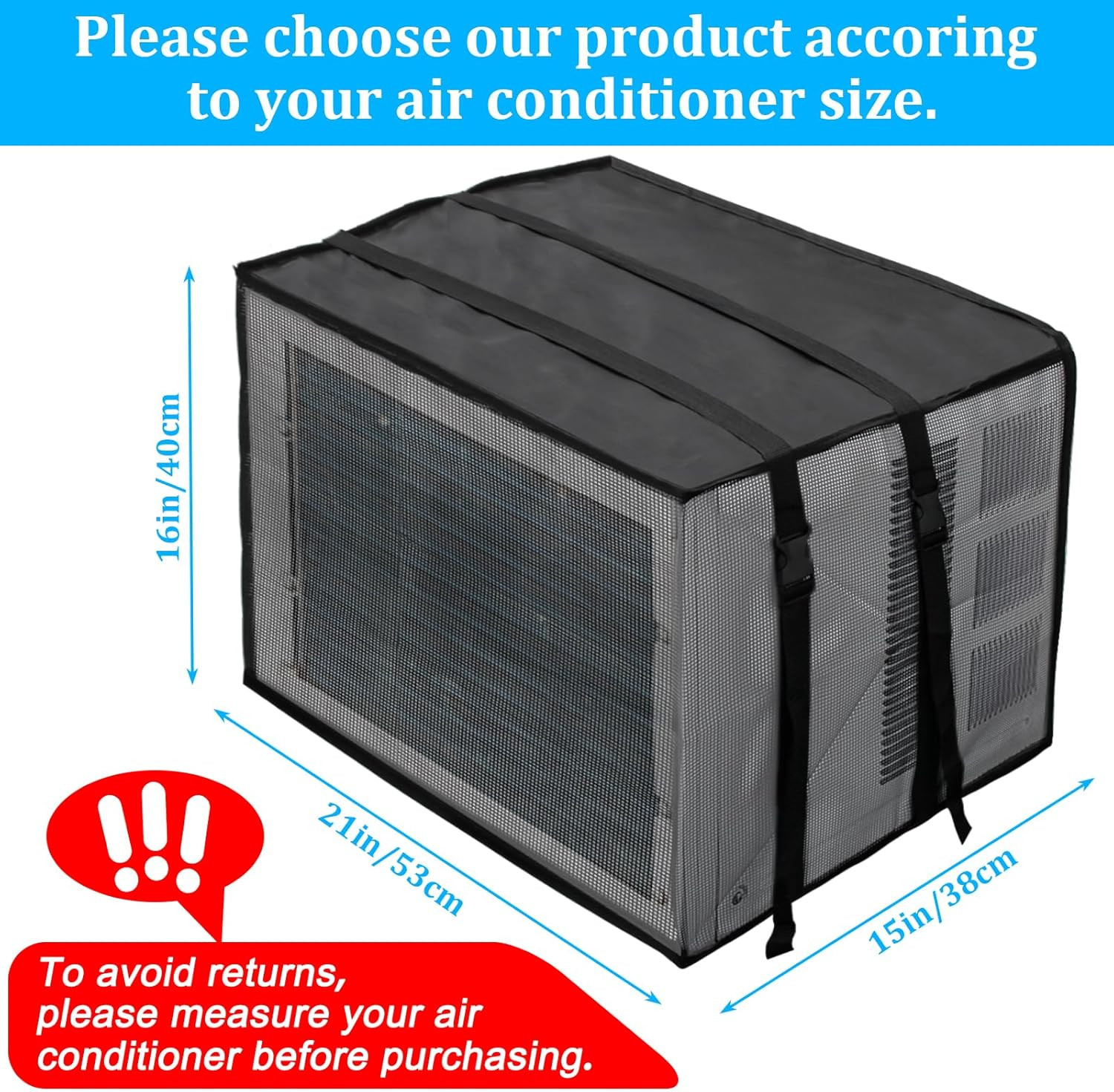 Newest Design Mesh Window Air Conditioner Cover Outdoor, Support Window AC Unit