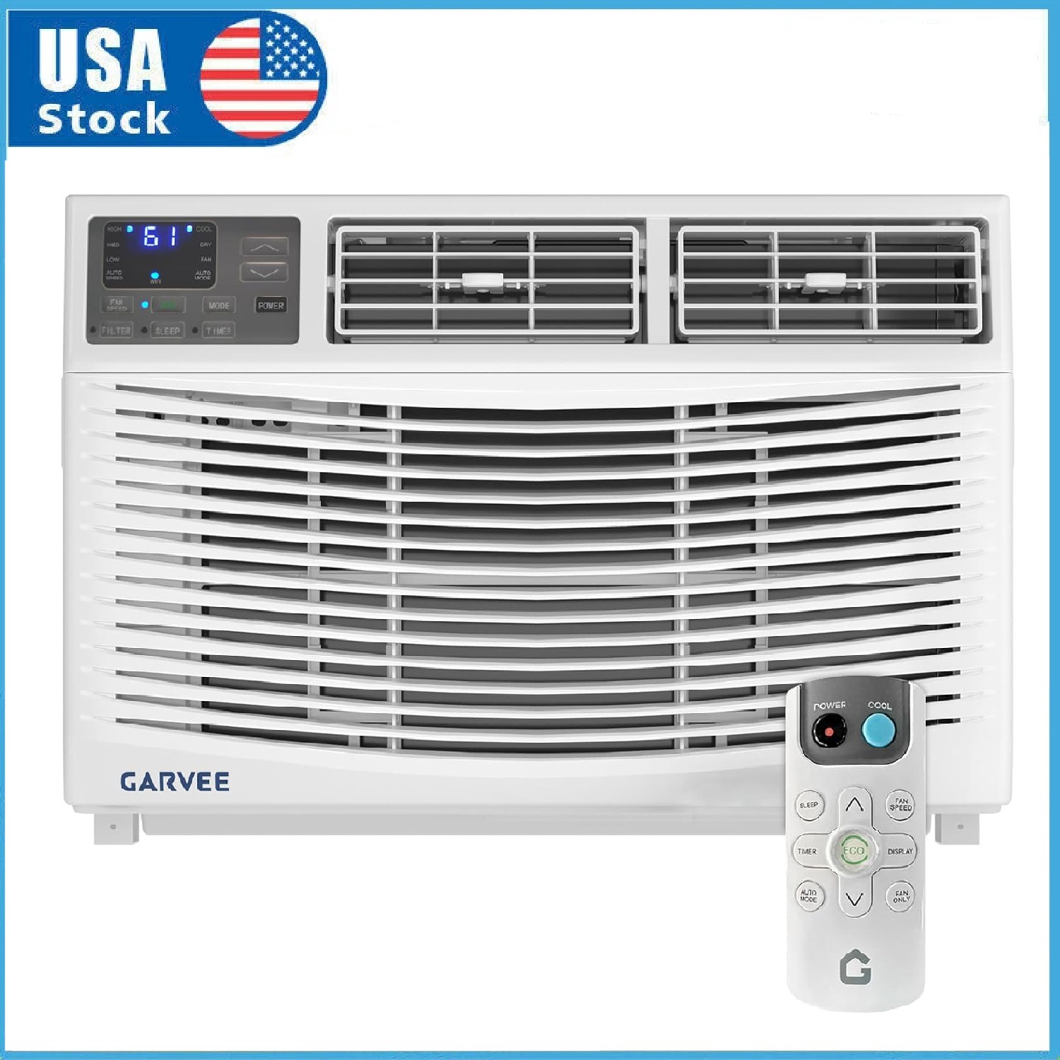 10000 BTU Window Air Conditioner, 3 Cooling & Fan Speeds 450 Sq.ft. for Bedroom