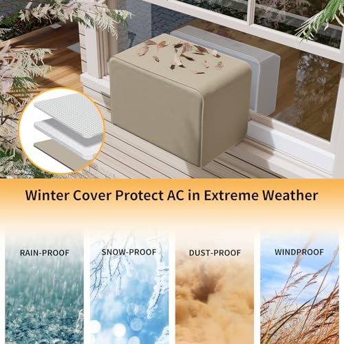 Window Air Conditioner Covers for U-Shaped 8000/10000/12000 BTU Unit, 3