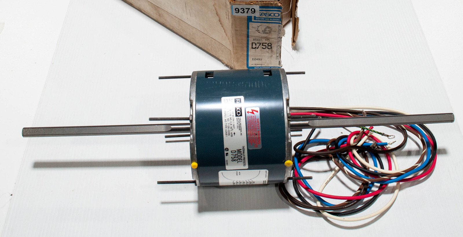 Fasco D758 AC Motor 1/3 1/4 1/6 HP 1075 RPM 7126-0096