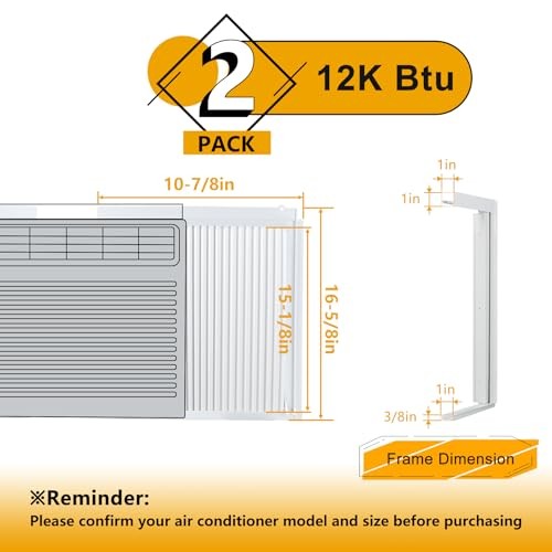 Window Air Conditioner Side Panel and Frame Set,AC Accordion Filler 12000BTU