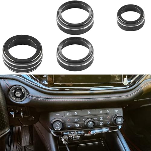 Black Air Conditioning Knob Cover for Dodge Durango Accessories 2021-2024 2025