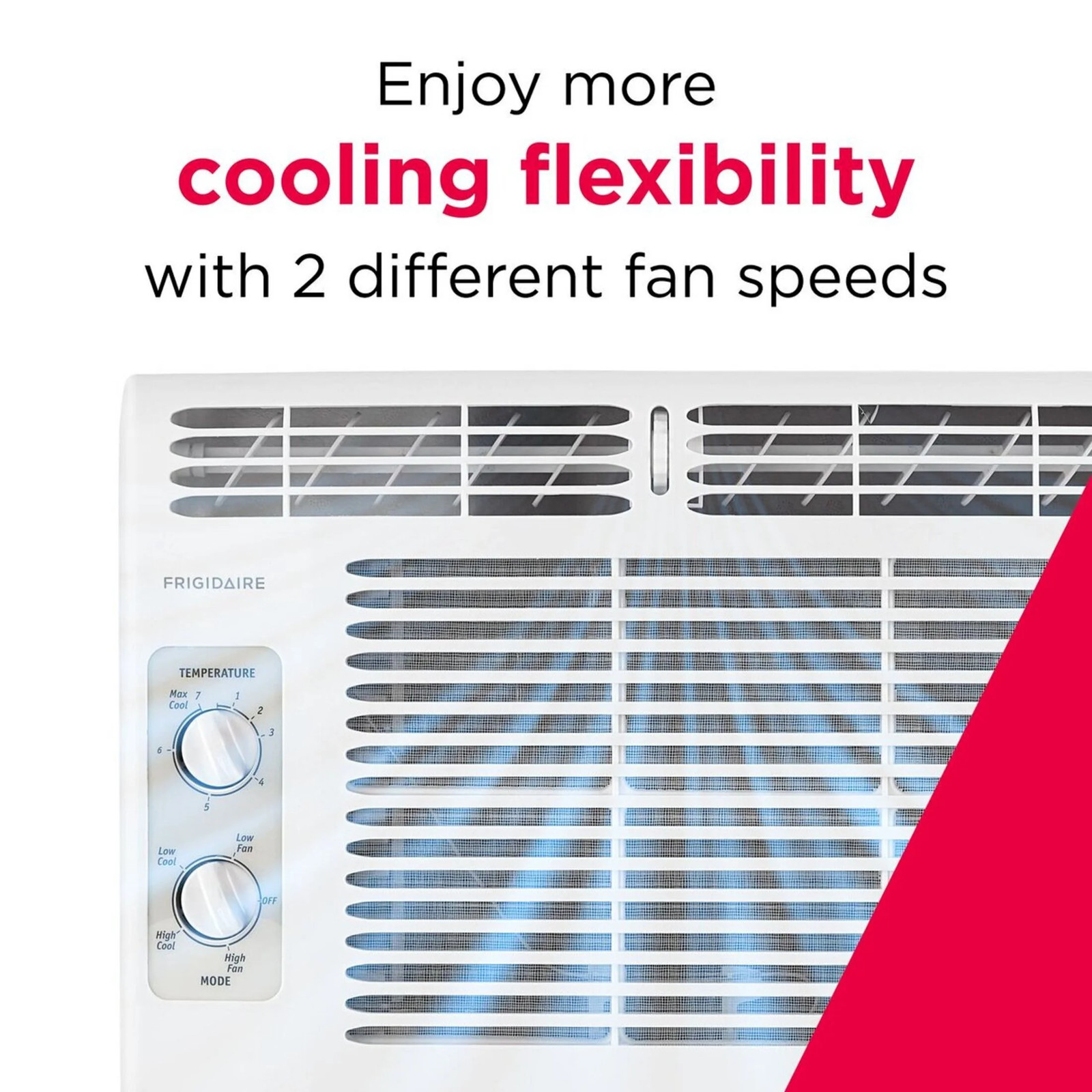 Frigidaire 5,000 BTU Window Air Conditioner for Small Rooms, Dial Controls