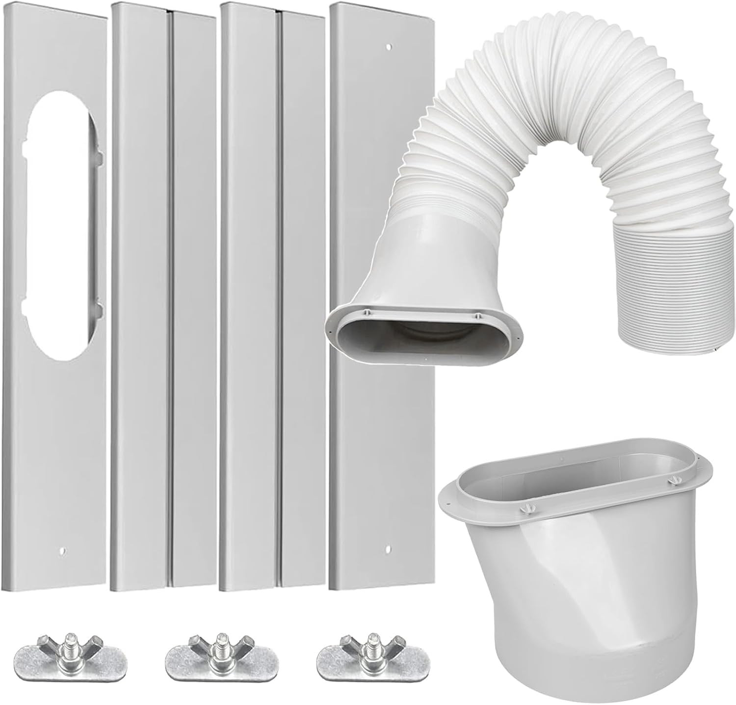 Portable Air Conditioner Window Vent Kit with 5.9&Prime; Exhaust Hose, AC Window Vent