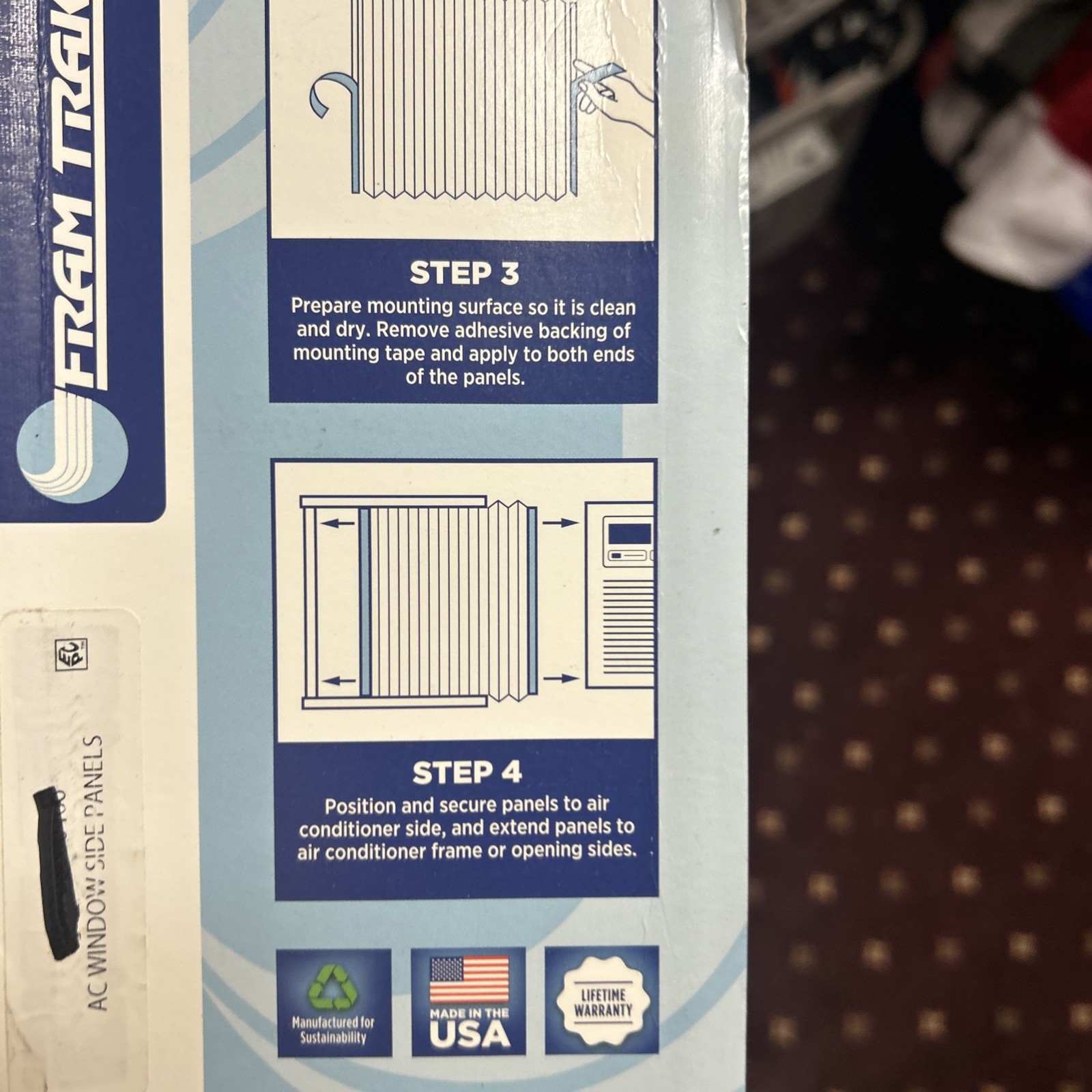 FRAM TRAK window air conditioner side panels