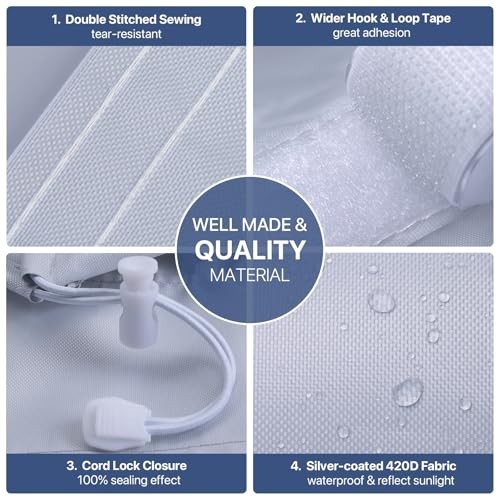 Portable Air Conditioner Sliding Door Vent Kit 10×75-91 Inch Adjustable Length