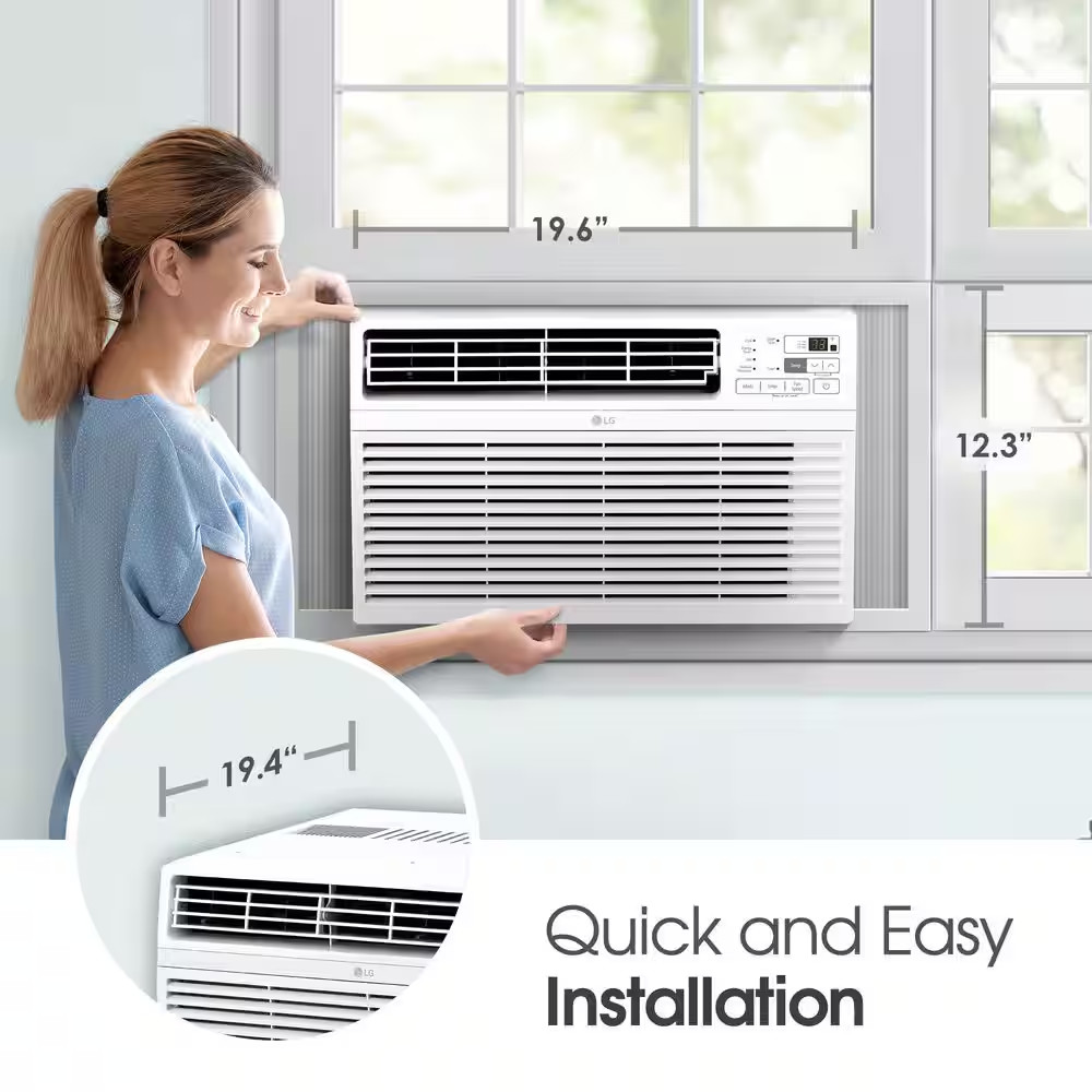 10,000 BTU 115-Volt Window Air Conditioner Unit Cools 450 Sq. Ft. with Remote, D