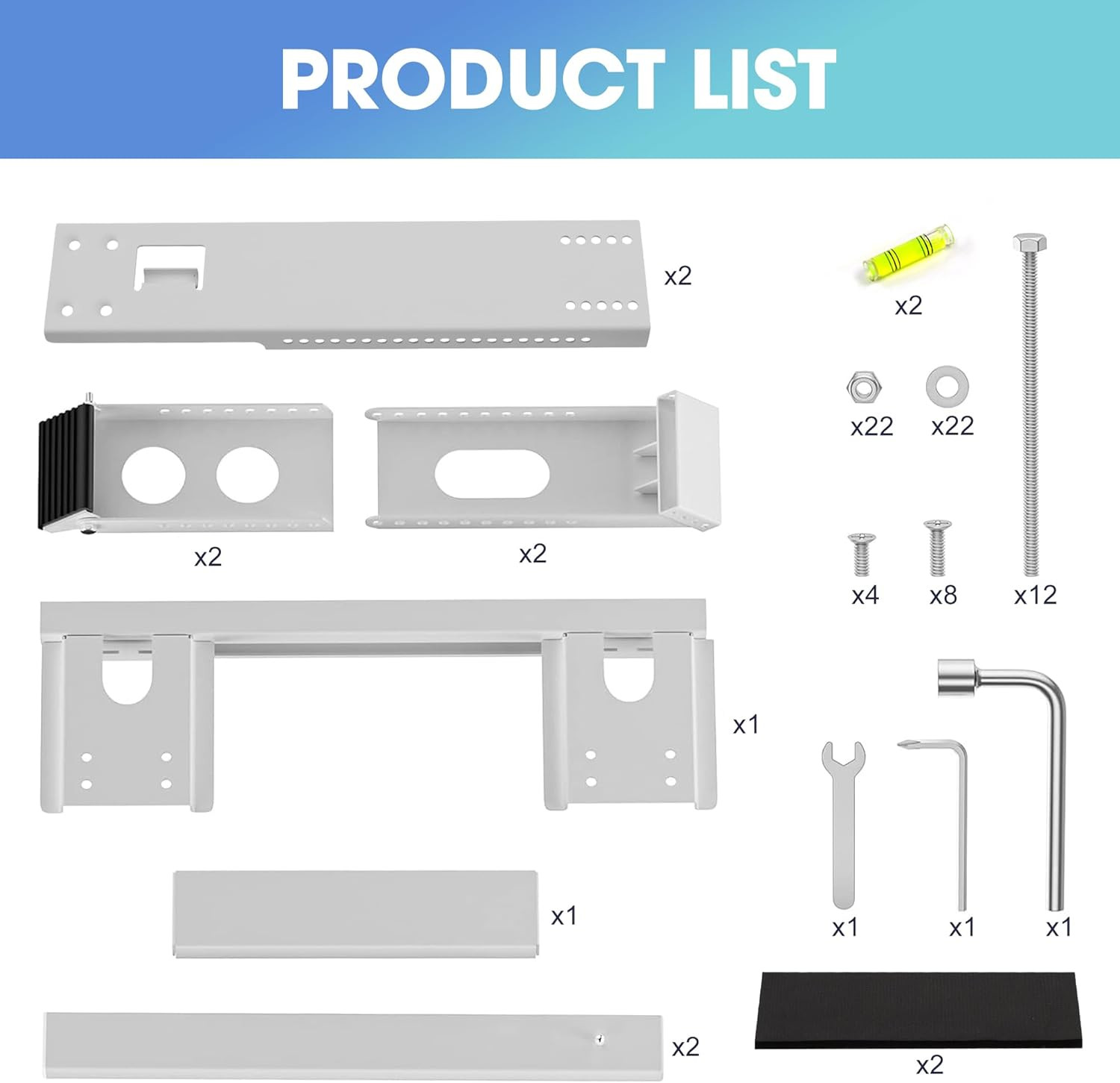 getlstub Air Conditioner Support Bracket, Adjustable Window AC Bracket, No Drill