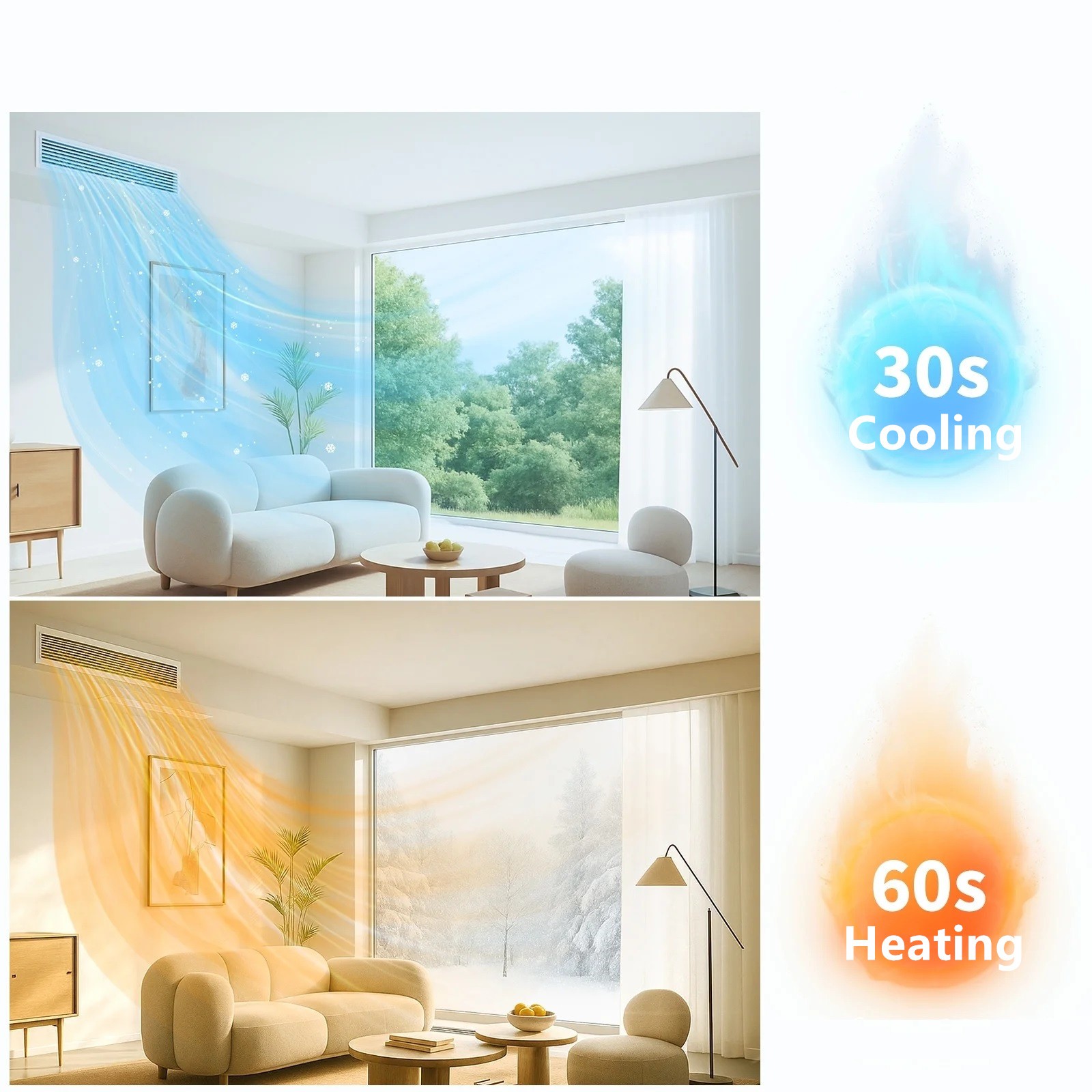 Bonnlo 18000 BTU Ducted Split Air Conditioner with Inverter & Wired Controller