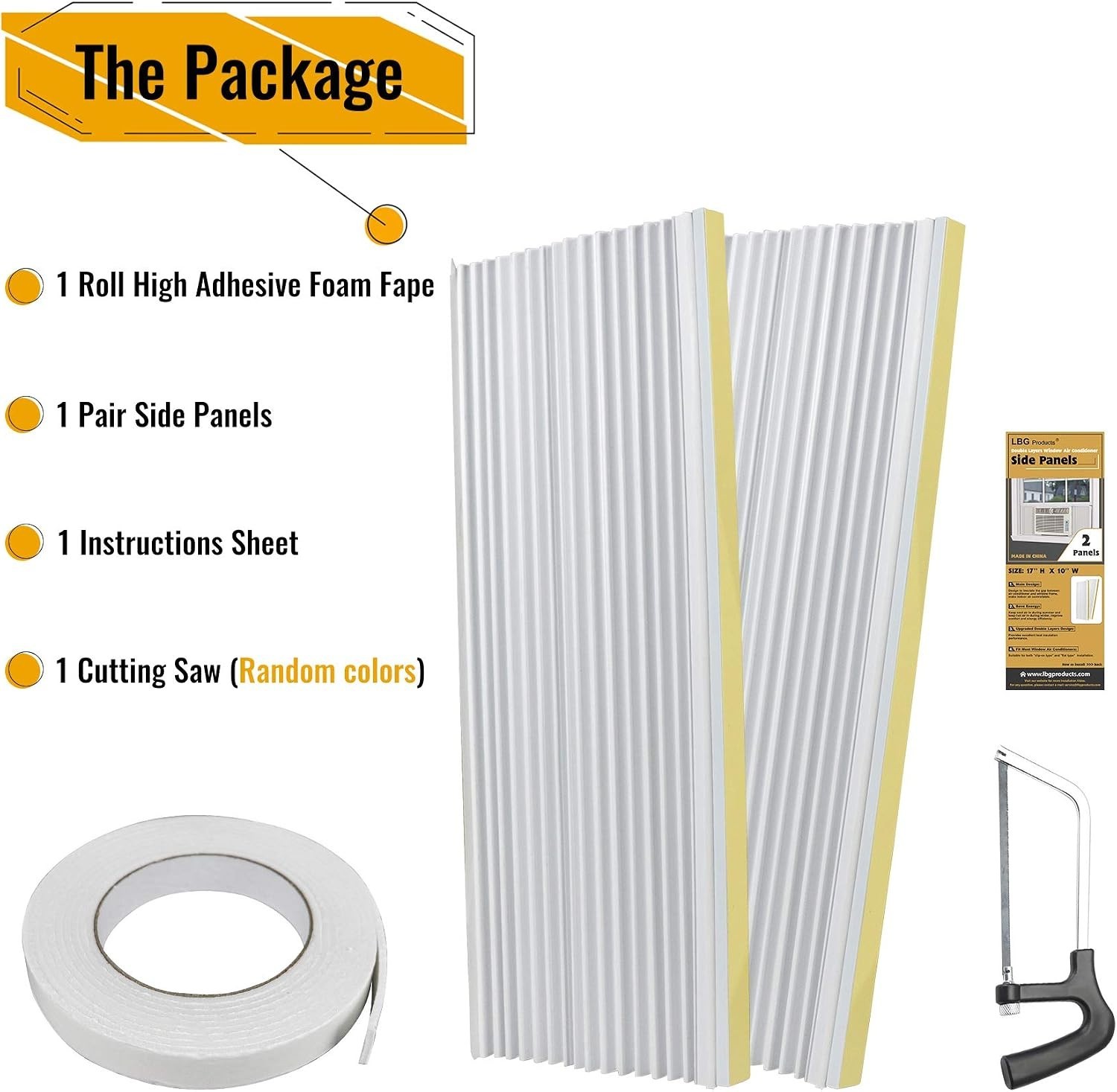 Air Conditioner Side Panels – Fits Up to 17&Prime; x 10&Prime;