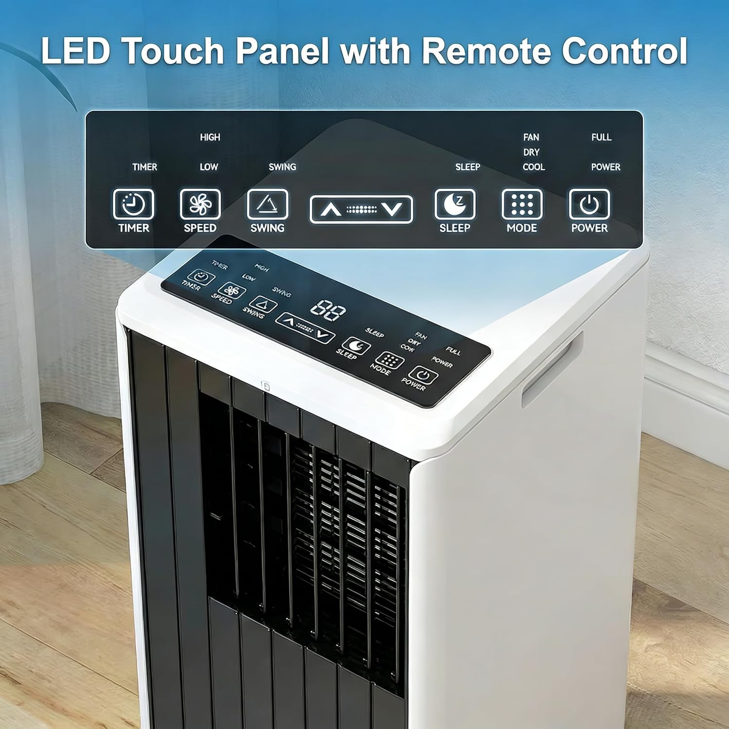 Portable Air Conditioners 8,000 BTU ,4-in-1 Modes with Efficient Cooling, Dehumi