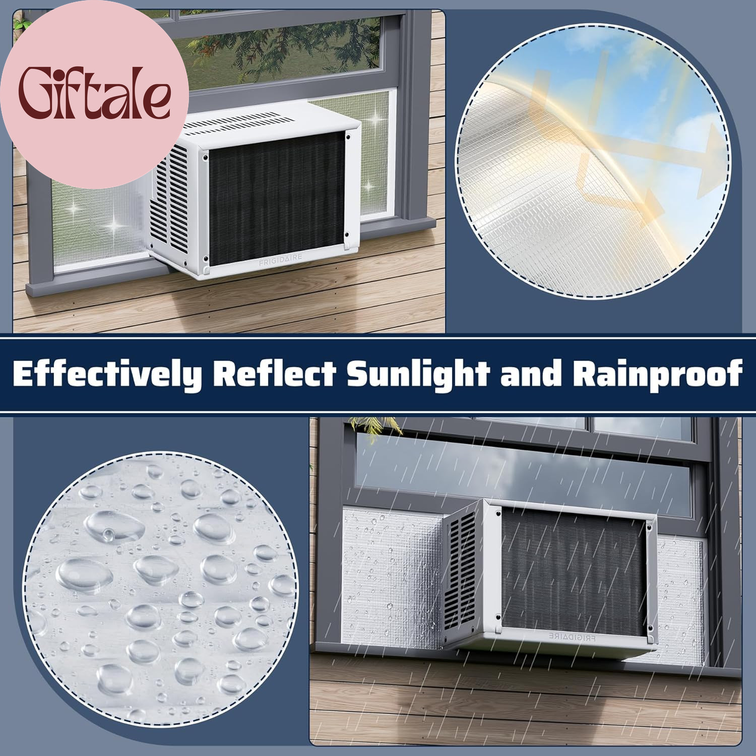 4 Pack Window Air Conditioner Side Panels,17&Prime; X 9&Prime; X 1&Prime; Insulated Foam Panels, I