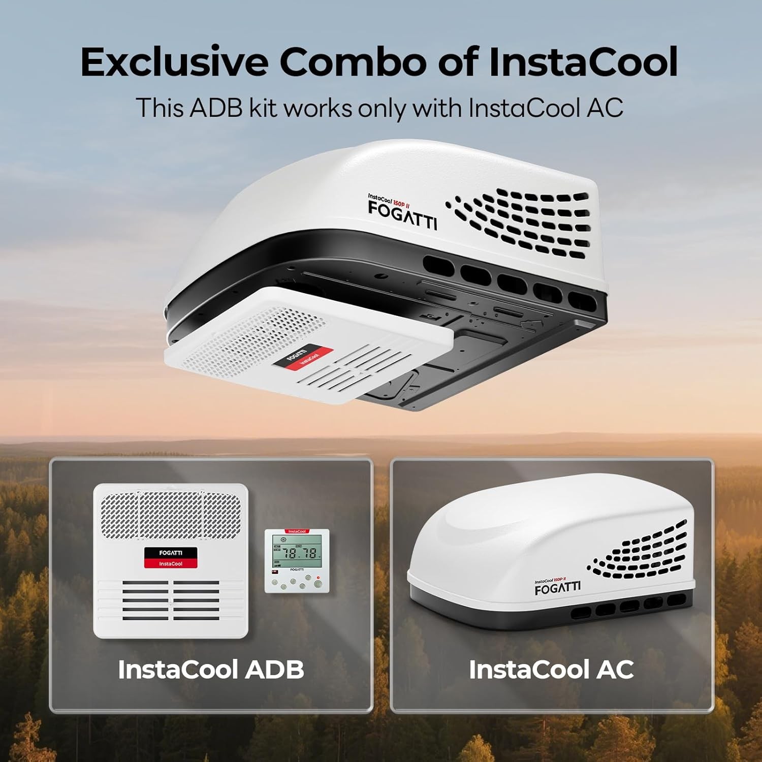 Heat &Cool Ducted 15000 BTU RV Air Conditioner 115V Camper RV Roof AC Unit