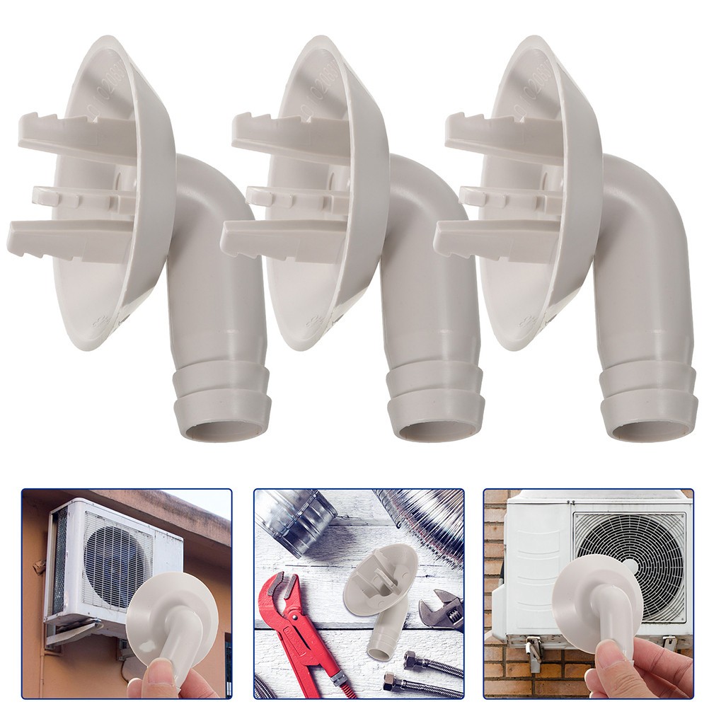 6Pcs Universal Air Conditioner Hose Elbow Fittings ABS Plastic Drain Kit