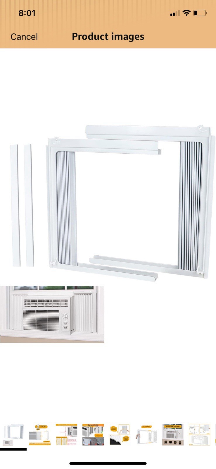 Window Air Conditioner Side Panel And Frame Set Fits 5000 BTU ( NWOB)