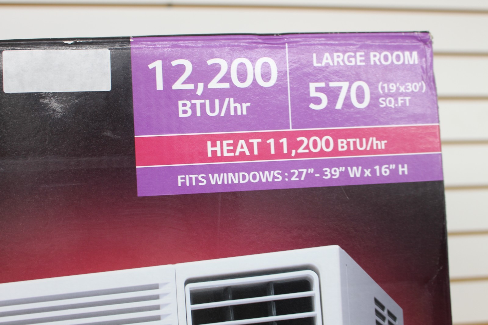 LG LW1223HRSM Window Air Conditioner 12,200 BTU Ft. Heater Wi-Fi in White. NEW