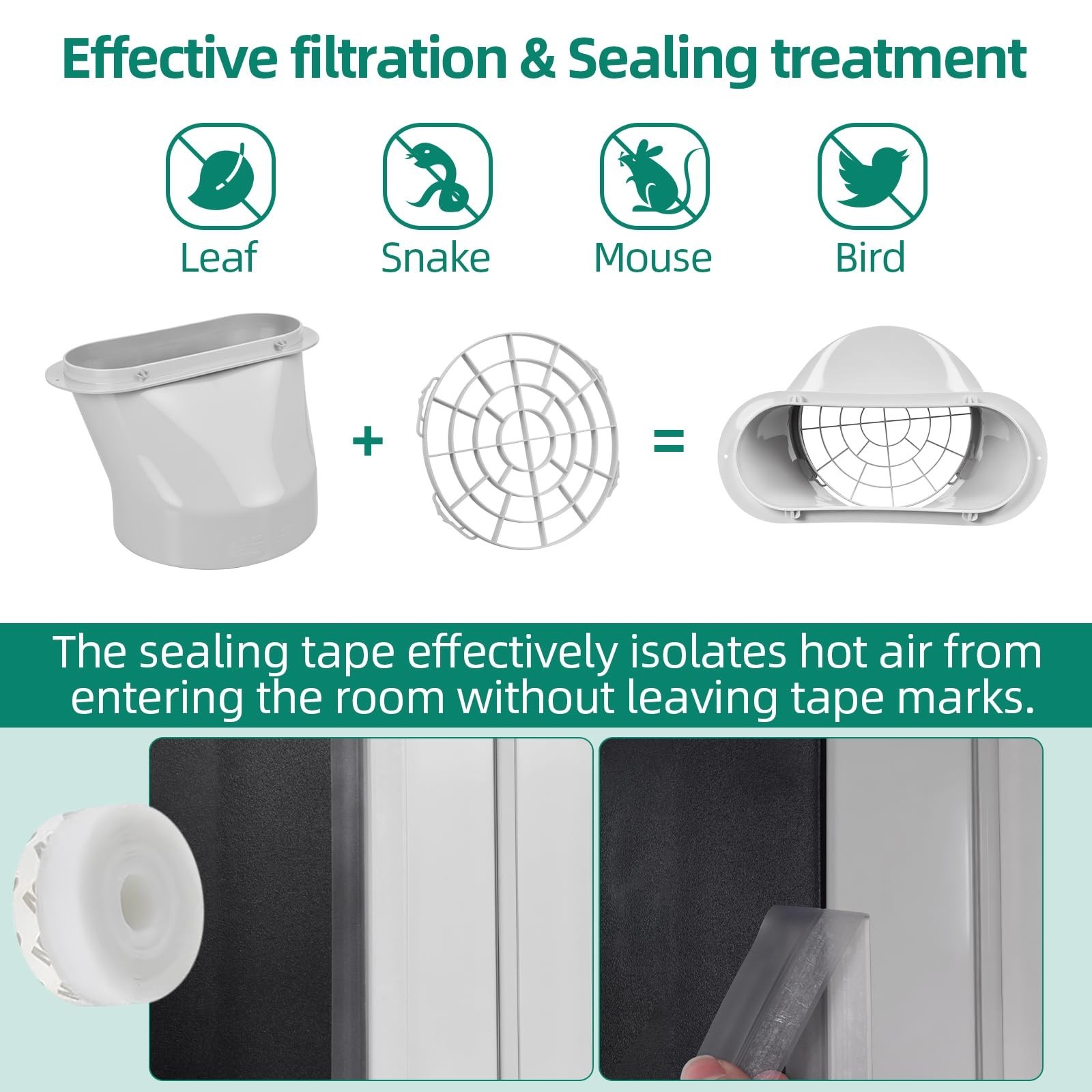 Adjustable Universal Window Seal AC Vent Kit – Portable Air Conditioner Window K