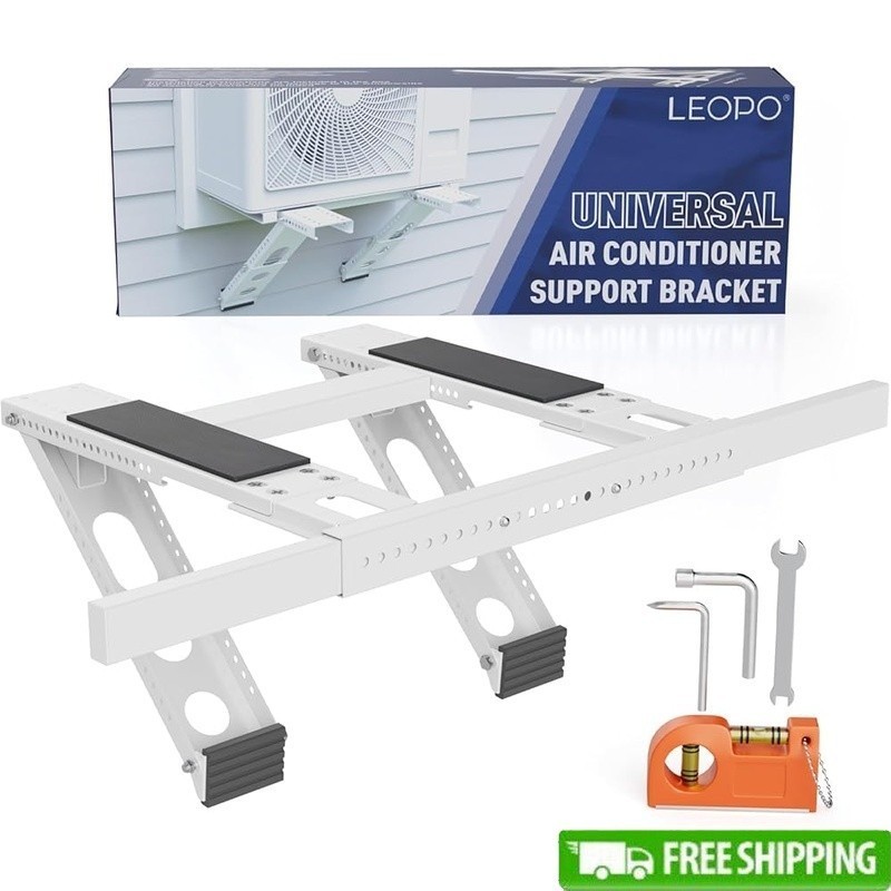 No Drilling AC Support Bracket Heavy Duty Steel 300lbs Fits Windows Easy Install