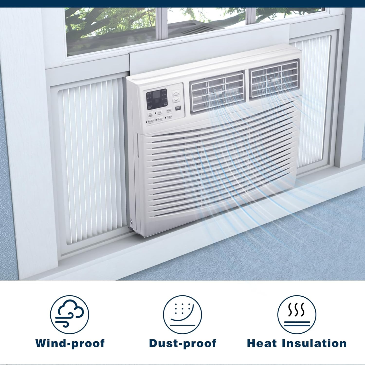 Window Air Conditioner Side Panels with Frame,Window AC Side Panels Insulation C