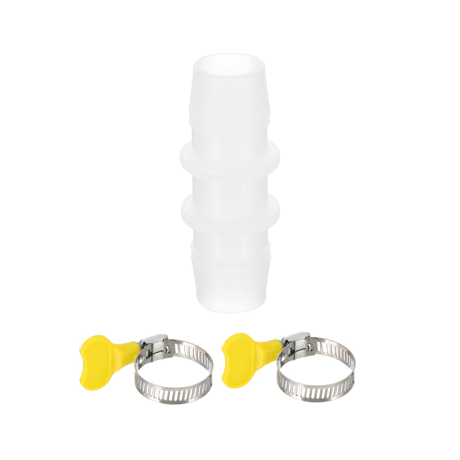 Straight Drain Hose Connector Adapter with 2 Hose Clamps for 14-16mm Hose