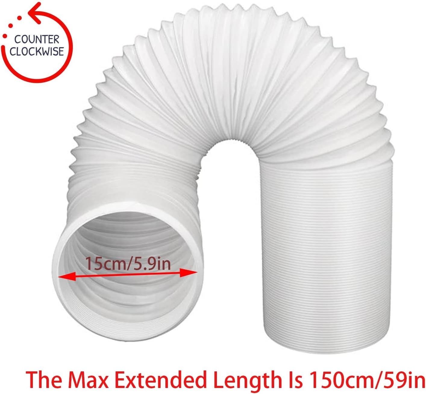 Kit de aire acondicionado portátil para ventana con manguera de escape de 5,9&Prime; p